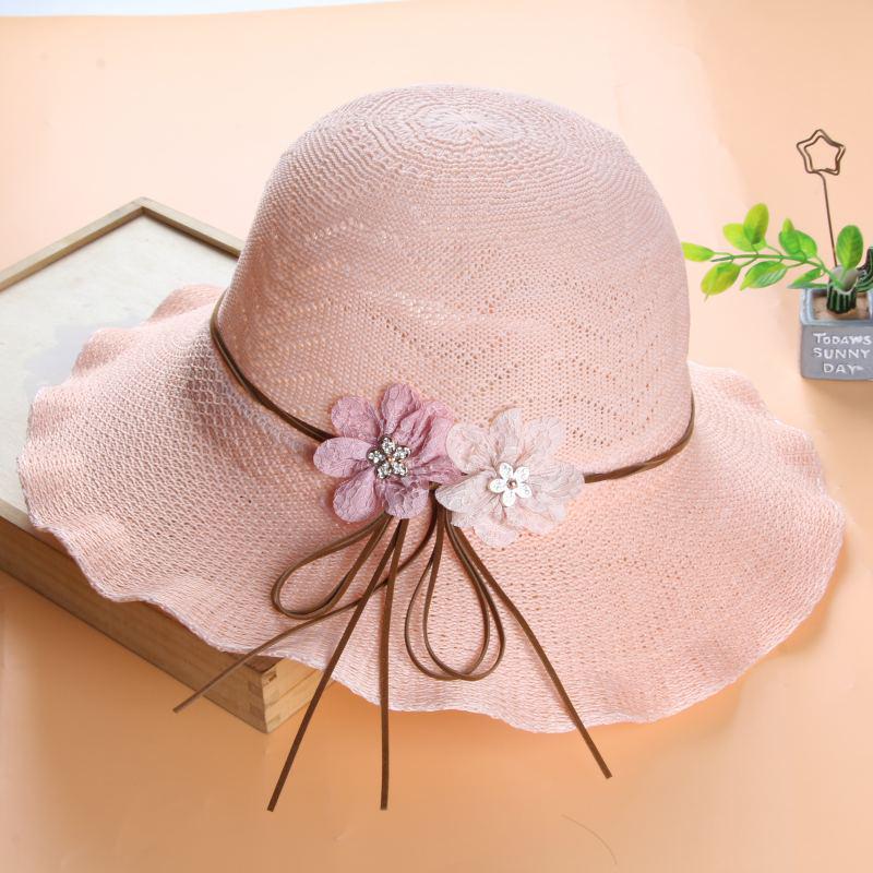 Women's Fashionable Sun Protection Wide Brim Straw Hat for Summer Beach and Scenic Outings