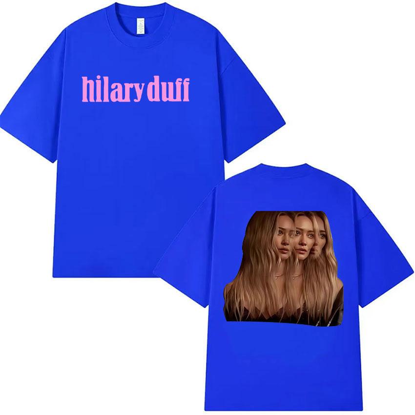 Hilary Duff Tour 2026 Grafik T-Shirt Herren Damen Vintage Hohe Qualität Mode T-Shirts Lässig Übergroßes Baumwoll-T-Shirt Streetwear