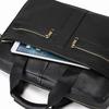 Men's Business Briefcase Fit 15" PC Genuine Leather Handbag Real Leather Male Laptop Handbag A4 Office Man Crossbody Bag