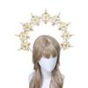 Mother of God Tiaras Crown Hairhoop Craft Bag Elegant Masquerade Cosplay Headband Women Church Headband Crownpiece  Kits