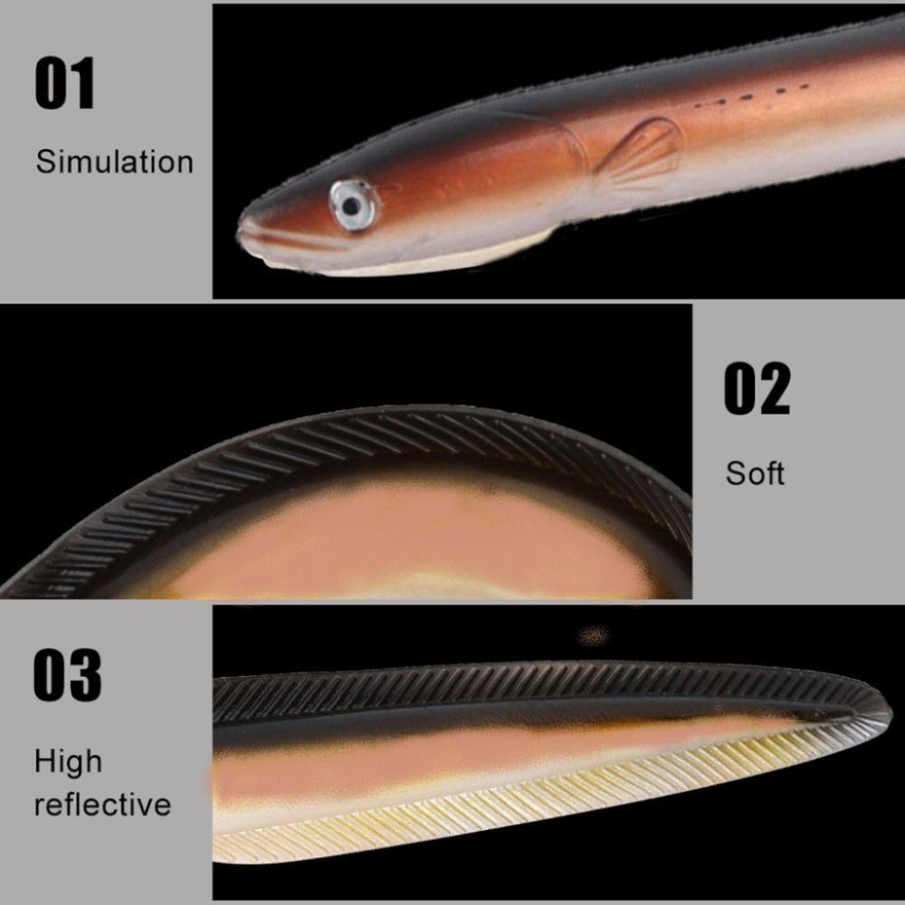 2 PCS Soft PVC EEL Lure 30CM Length Fishing Accessories Eel Fishing Lure Brown Fishing Bait Freshwater Fishing