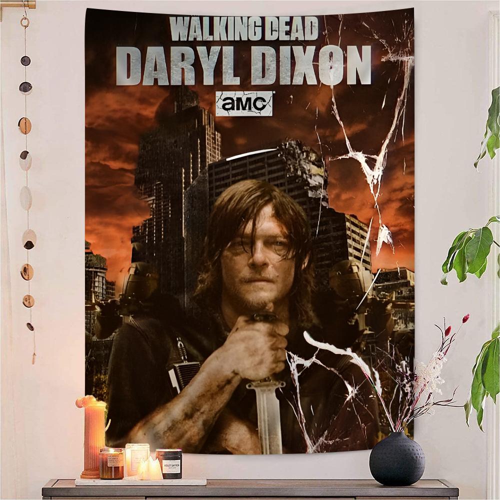 The Walking Dead Daryl Dixon DIY Wall Tapestry Art Science Fiction Room Home Decor Wall Art Decor