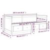 VidaXL Lit de jour 80x200 cm Bois de pin massif 820906