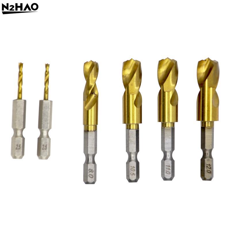 High Hardness 2-10MM Twist Drill Bit Hex Shank Ultra-short Hole Opener Stainless Steel Special Drill Wood Metal