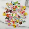 (50 pieces) 2-hole mixed size white wooden button scrapbook DIY home decoration