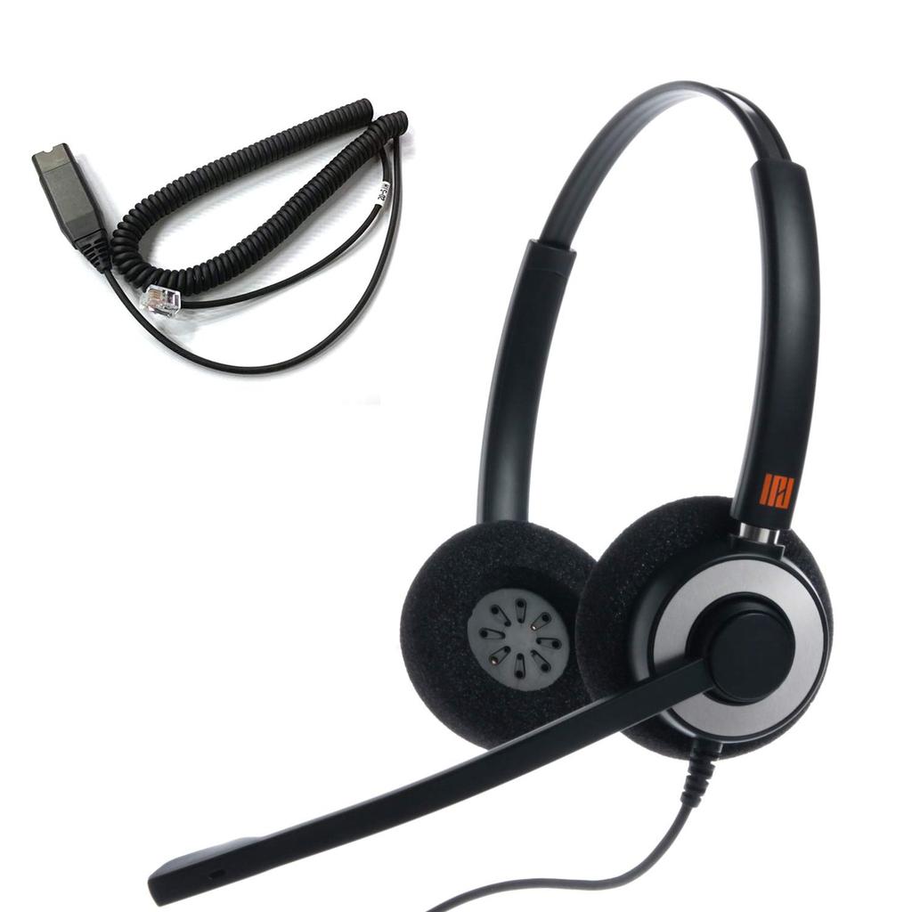 IPD Binaural NC Headset Wit Cable for Avaya IP 9670 IP Phone IPH-165 HIS-02 1608,1616, 9610, 9620, 9620L, 9620C, 9630, 9630G, 9640, 9640G, 9650,