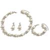 Accessories Vintage Pearl Necklace Earrings Bracelet Set, Bridal Accessories