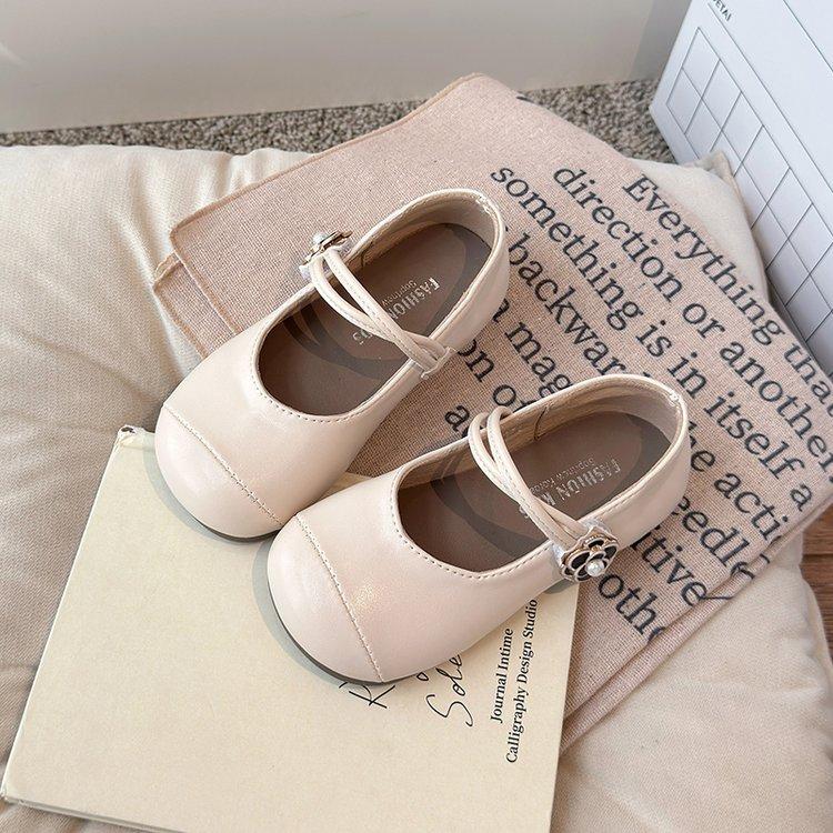Children's princess shoes 2025 new autumn girls' small leather shoes soft-soled women's treasures with skirts soft-soled Mary Jane single shoes