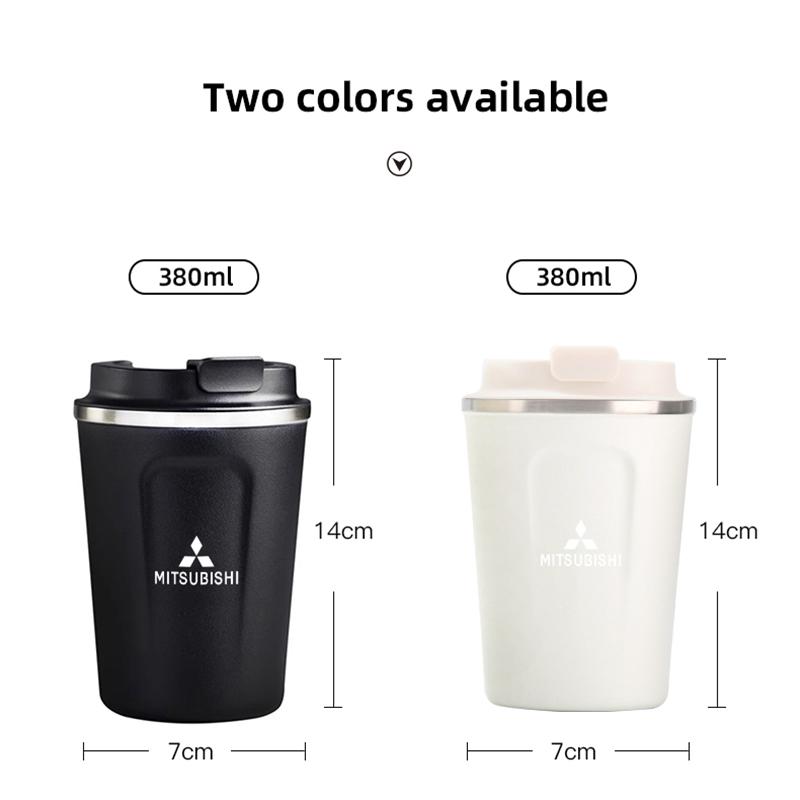 Car Coffee Mug Thermal Insulation Cup Tea Water Thermos Cup For Mitsubishi Eclipse Lancer Outlander Pajero ASX Colt Space Delica