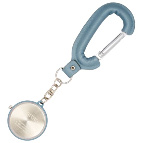 Fieldwork Women's Analog Pocket Watch with Carabiner and Leather Keychain, Coda Blue, ST303-3