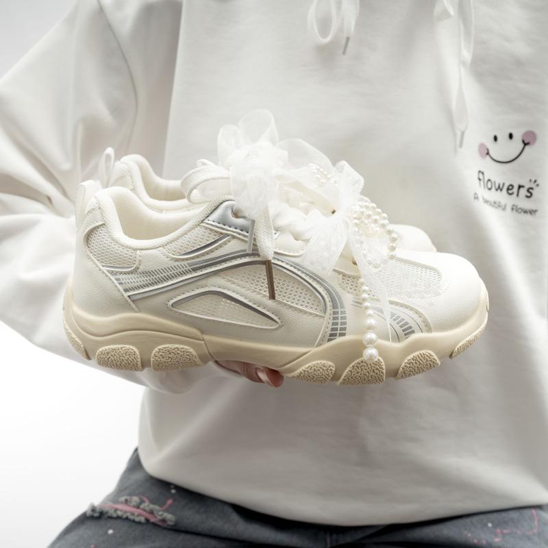 Belle shoes season breathable mesh German training shoes little white shoes student board shoes 2503