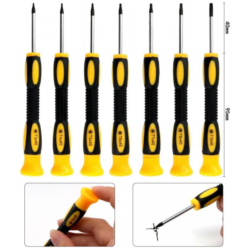 12pcs Torx Screwdriver Bit Set T3 T4 T5 T6 T7 T8 T10 Mini Hexagon Screwdriver Game Console Handle Disassembly Repair Tools