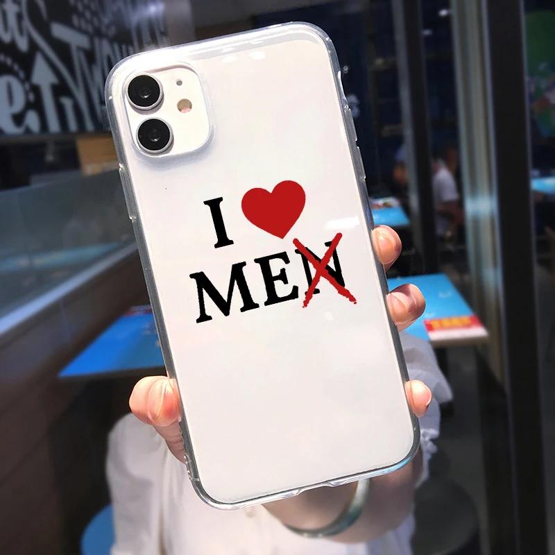 Funny I Love My Girlfriend Couple Phone Case For iPhone 13 12 14 11 Pro XS Max Mini 16 7 8 14 Plus X XR Clear Soft Covers Shells
