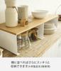 Yamazaki Jitsugyo Kitchen U-shaped Rack L White Approx. W30.5 X D22 X H14.5cm Tosca Scandinavian Style Kitchen Rack Stacking 3923