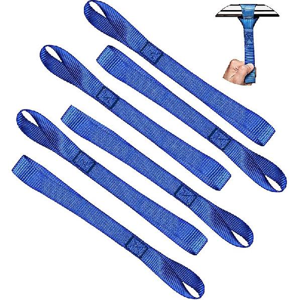 Soft Loop Tie Down Straps - Loops For Securing ATV, UTV, Motorcycles, Scooters, Dirt Bikes, Lawn & Garden Equipment (Blue Soft Loops 12 Inch (6Pcs)