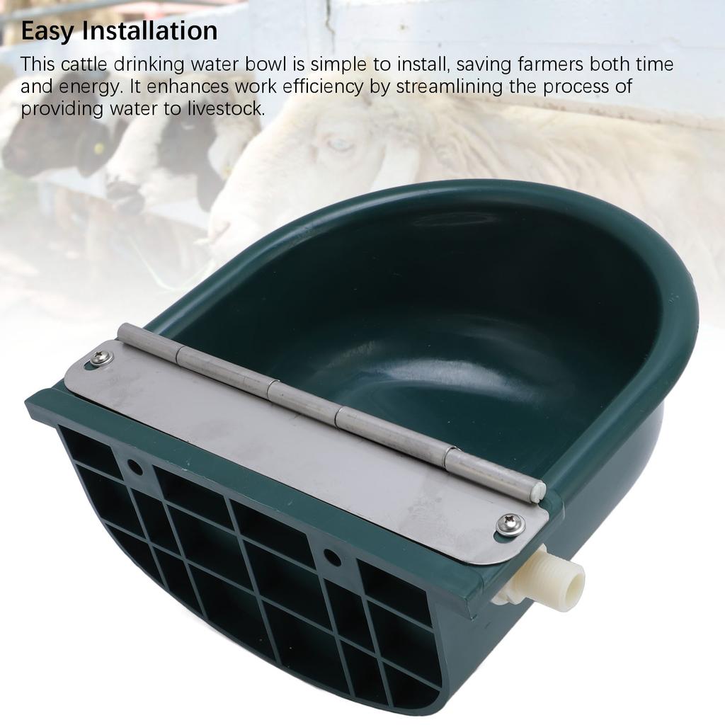 Automatisk Djurvattenskål Hög Kapacitet Rostfritt Stål Plast Nötkreatur Vattentråg Skål Vattenautomat för Får