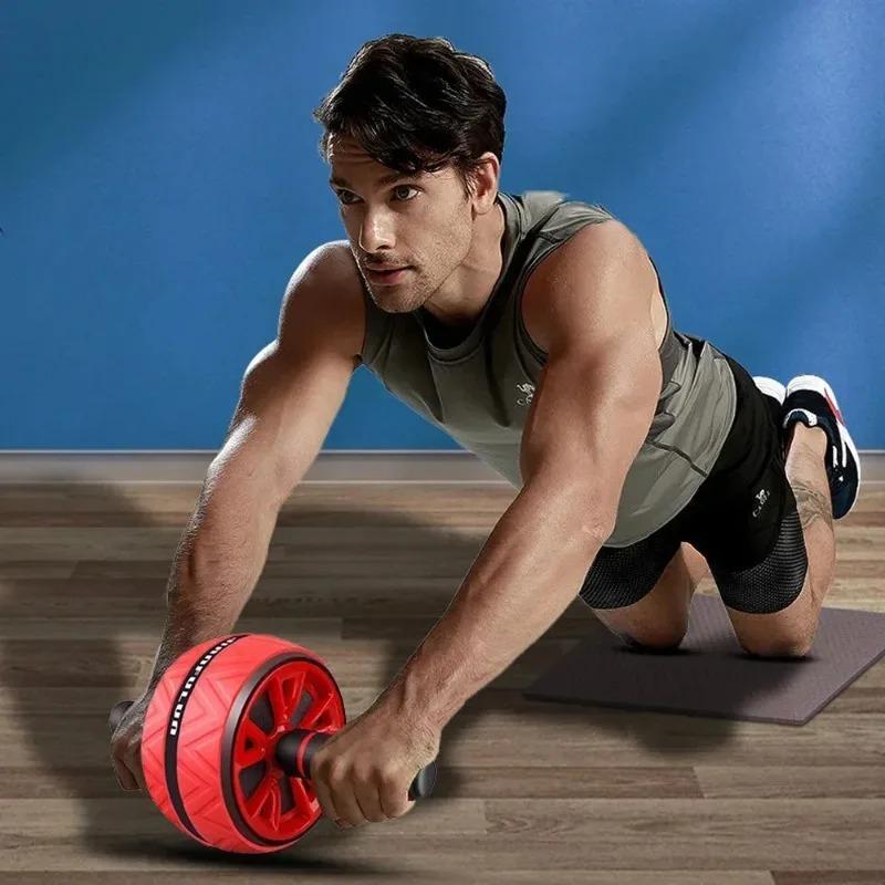 Ab Roller Abdominal Wheel Fitness Equipment for Exercise, Suitable for Both Men and Women, Dual-wheel Silent Ab Roller.
