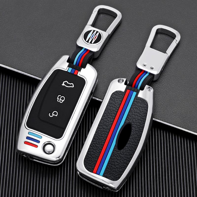 1x Çinko Alaşımlı Anahtar Kutu Ford Fiesta Odak 2 Ecosport Kuga Escape Falcon B-Max C-Max Eco Sport Galaxy 3 Düğme Çevirme Anahtar Kapağı