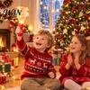 Christmas Tree Projector Toy Stage Light for Kids, Musical Handheld Glow Stick with Santa Interactive Holiday Gift Snowman Reindeer Pattern, Up Toys,