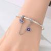 Argent 925 Classique Papillon Violet Fleur Chat Chaîne Fixe Ours Couple Perle Ajustement Bracelet Bijoux Femme Accessoire DIY