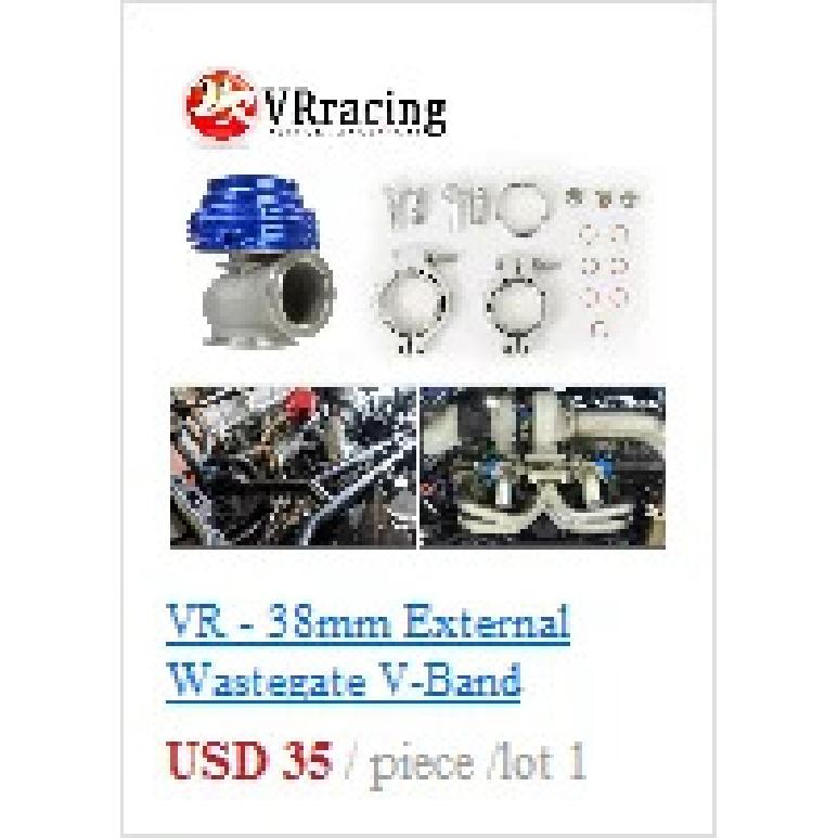 VR - GT II 60MM Adjustable Turbo Wastegate Black- V BAND For 1jzgte / SR20DET / JDM VR5891BK