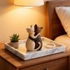 Katzenstatue Niedlich 2D Flach Holz Tierform Katzenpaar Skulptur für Hochzeit Geburtstagsfeiern Romantisches Schlafzimmer