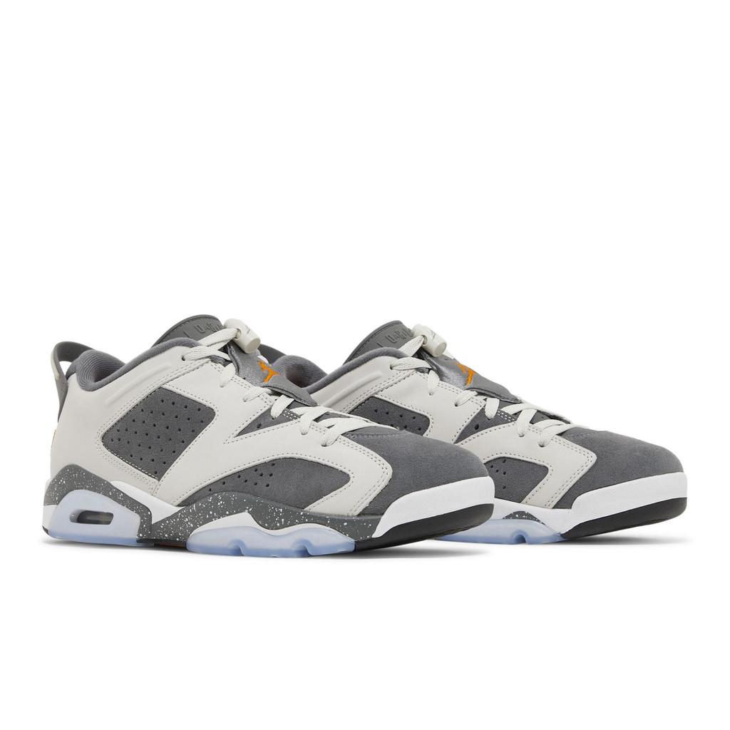Paris Saint-Germain Air Jordan 6 Retro Low 'Iron Grey' (Unisex) Scarpe da Basket Vintage Bianco Osso / Arancio Magma / Grigio Ferro / Bianco