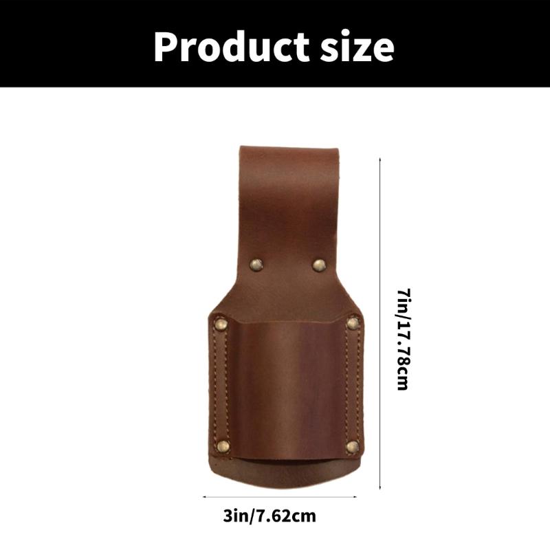 Leather Belt Hammer Holder with Steel Rings Holsters for Convenient Tool Transport Clip On Belt Hammer Holder for Work