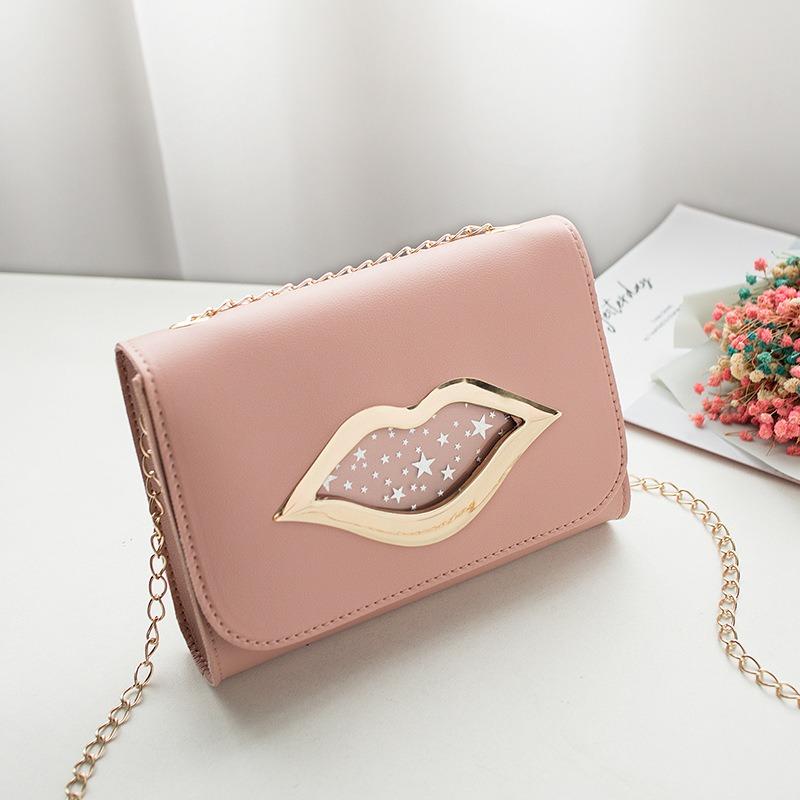 Onns G Fashion Lip Chain Trendy Shoulder Women's Bag Bag Transparent Messenger Mobile Phone Bag