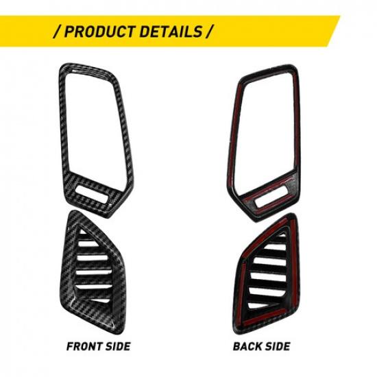 Fit Honda Accord 2018- Front Air Vent Frame Panel Carbon Fiber Inner Trim 4X
