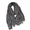Korean Fashion Versatile Black White Plaid Scarf for Women Classic Winter Thick Warm Soft Cashmere Feel Scarves Windproof Shawl