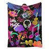 Rock Music Blanket Electric Guitar Punk Style Air Conditioning Blanket Office Nap Blanket Flannel Blanket