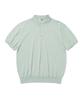 XOX Button Collar Summer Cool Crop Short Sleeve Knit [Mint]