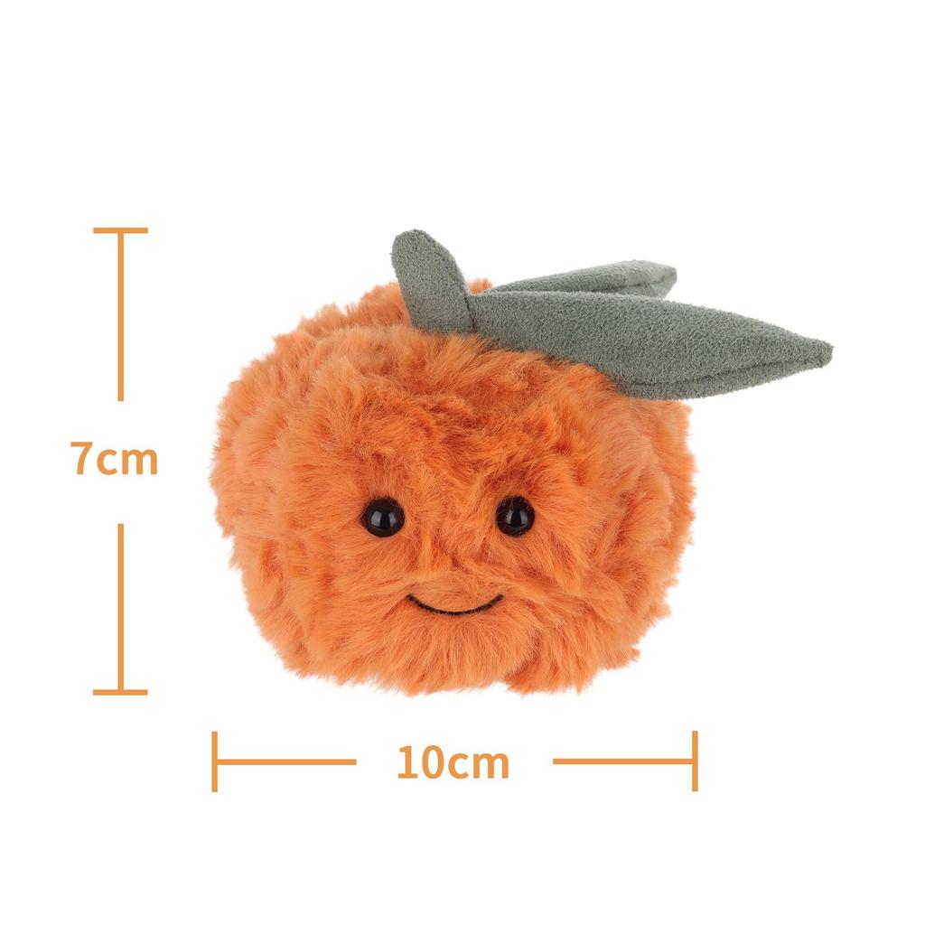Aprikosenlamm Köstliche Mandarine Plüschtier für Kinder, Weich und Niedlich, Flauschige Mandarine für Mädchen und Jungen, 7cm
