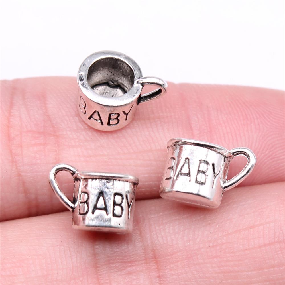 10pcs Antique Silver Color 3D Kettle Charm Pendants Jewelry Accessories 3D Flagon Charms 3D Teapot Charms