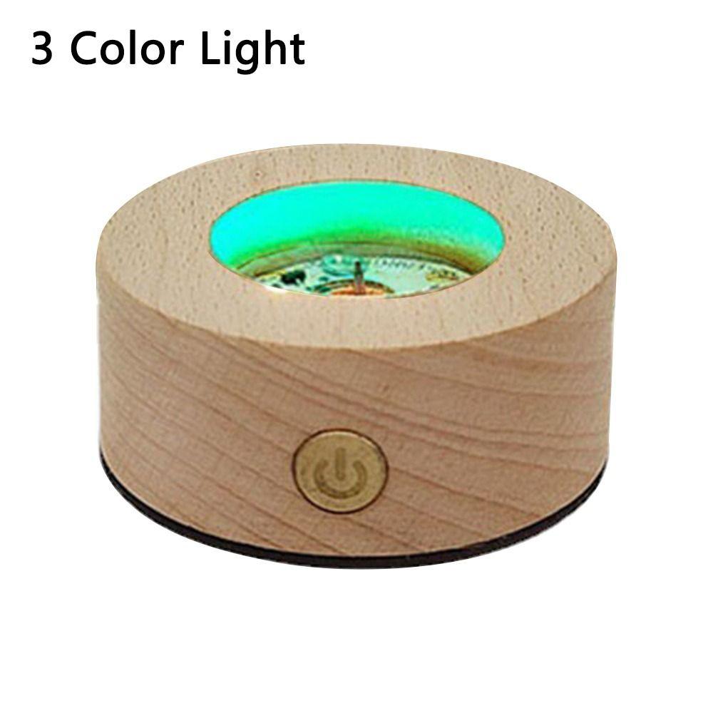 USB-betriebene Bastel-Nachtlampenbasis Heimdekoration LED-Licht Displayhalter Kristallkugelbasis