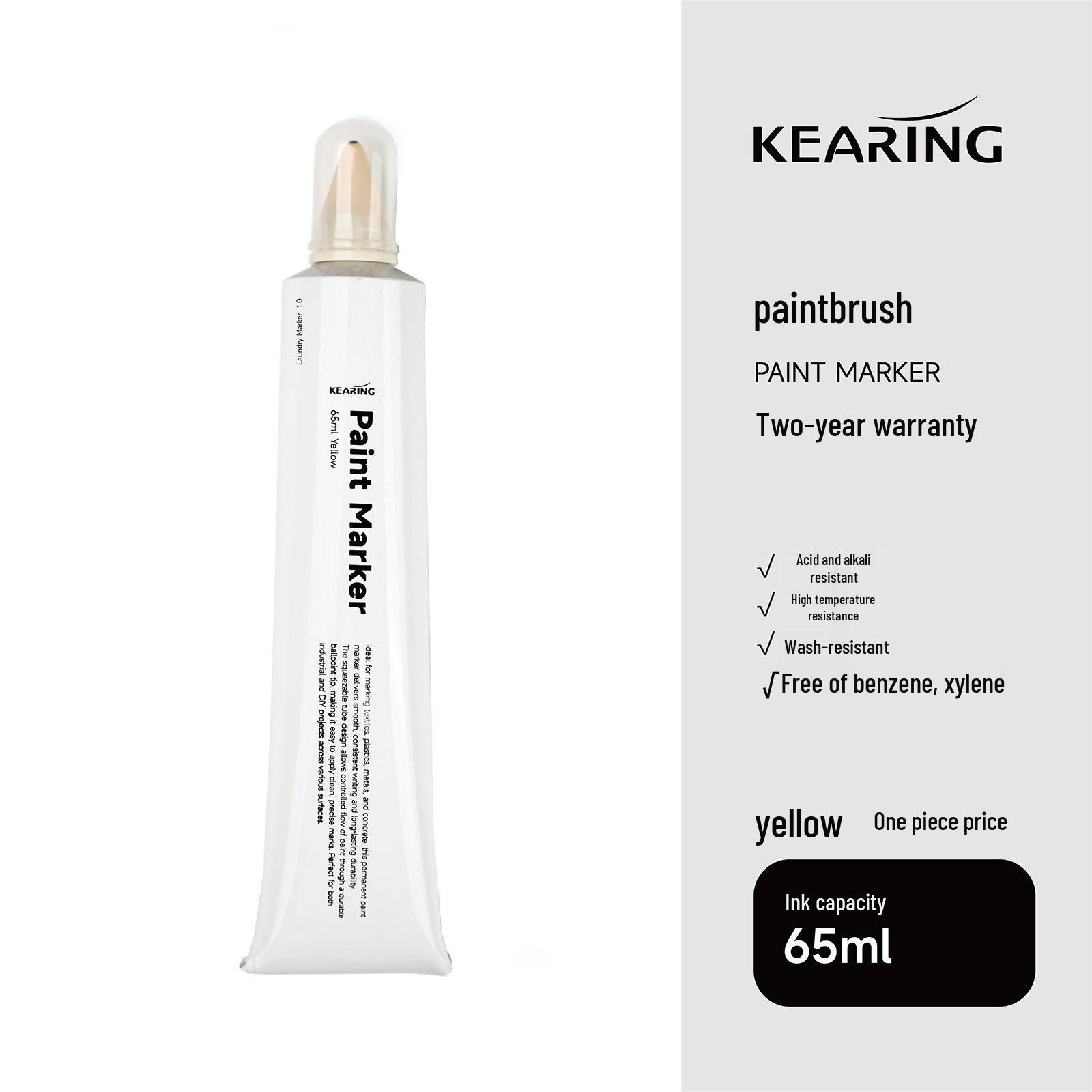 Маркер Keling Textile против окрашивания - Мягкая туба, масляный стержень для промышленного использования жёлтый