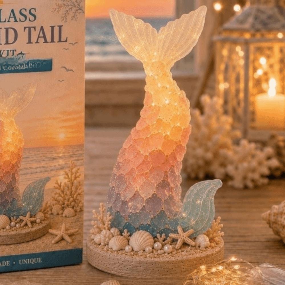 Handmade Sea Glass Art Kit Tortoise Jellyfish Sea Animals DIY Material Kit Home Decor