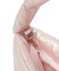 Fallett Lettering Quilted Small Flap Tote Bag Pink