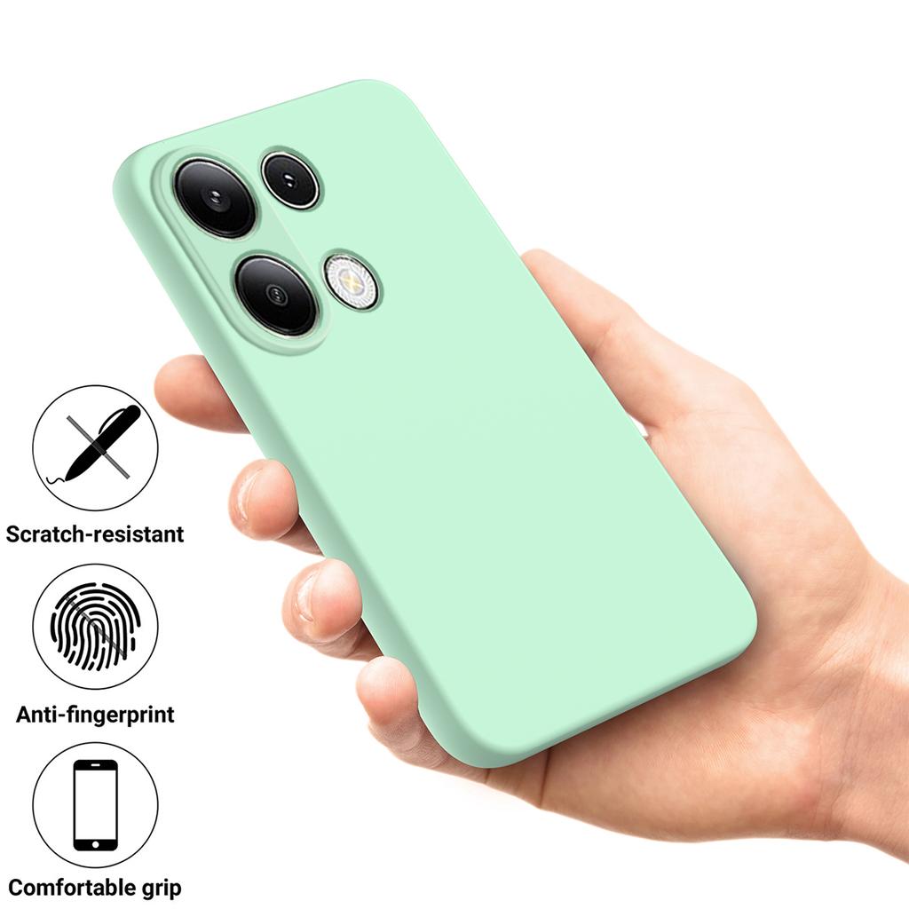 For Xiaomi Redmi Note 13 Pro 4G/Poco M6 Pro 4G Case Soft Touch Liquid Silicone Phone Cover with Strap