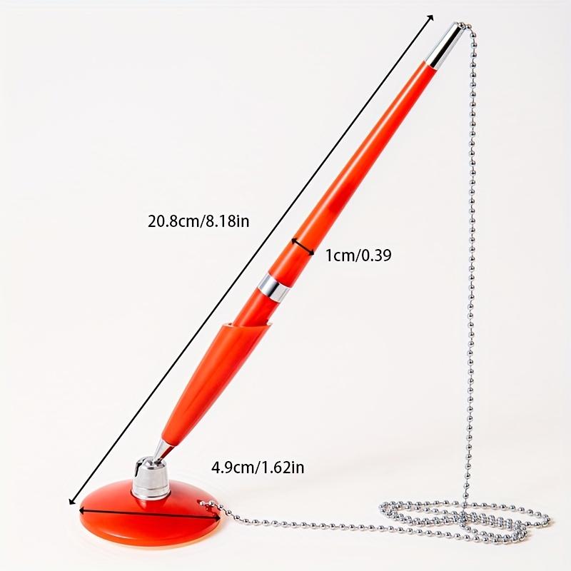 4Pcs business office plastic desk pen, hotel bank counter fixed desk pen, advertising office signature pen