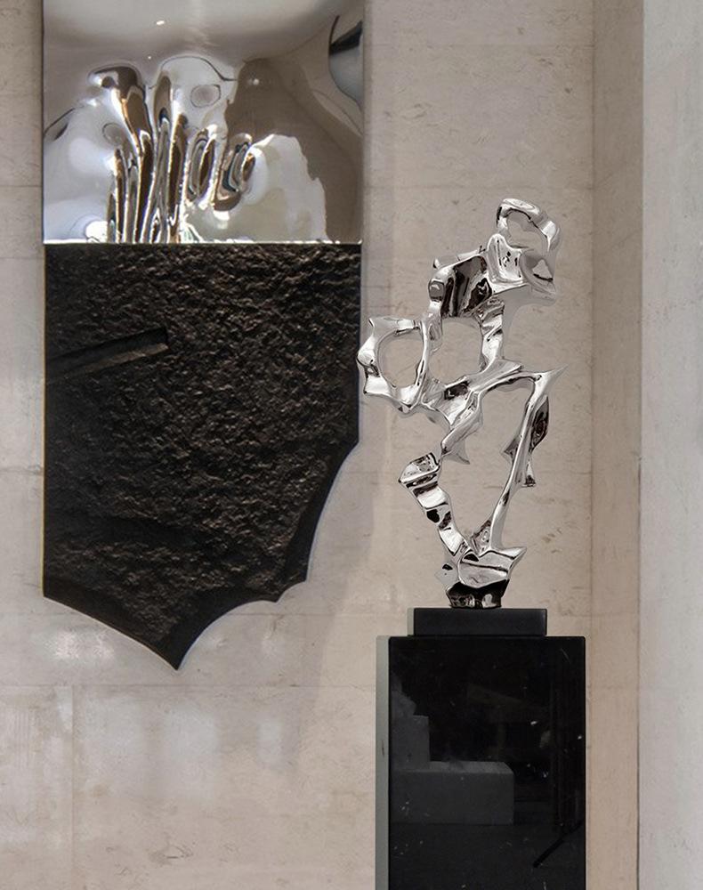 Light Luxury Resin Floor-to-ceiling Sculptures Modern Home Decor Hotel Lobby Statue Ornaments Porch Transparent Art Decoration