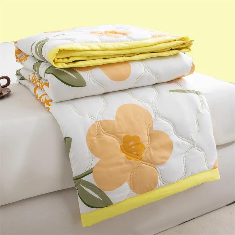 Lenjerie de pat de vară din bumbac spălat, Aparate de aer condiționat, Cadouri, Copii, Studenți, Lavabile la mașină