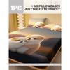 1 Cartoon Cute Animal Dog Digital Printed Frosted Fitted Sheet,bedroom Printed Bed Cover,bedding(No Pillowcase)