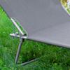 Foldable Garden Lounge With Roof Grey Steel Beach Chair Sun Chair