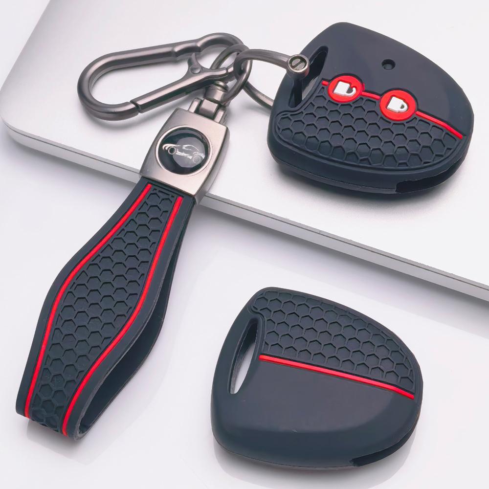 Key Case Cover for Toyota Grand New Avanza Xenia PERODUA Alza Myvi Axia with Keychain Anti-Scratch Guard Shockproof Protection Soft Grip Texture