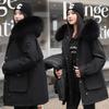Winter Coat Thicken Parker Women's Warm Detachable Inner Down Cotton Jacket Female Loose Warm Hooded Parkas Overcoat