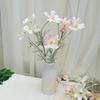 12PCS Artificial Light Pink & White Flowers with Stems 60cm Long Stem Artificial Wildflowers Faux Cosmos Flowers for Vase Plastic Flowers Floral