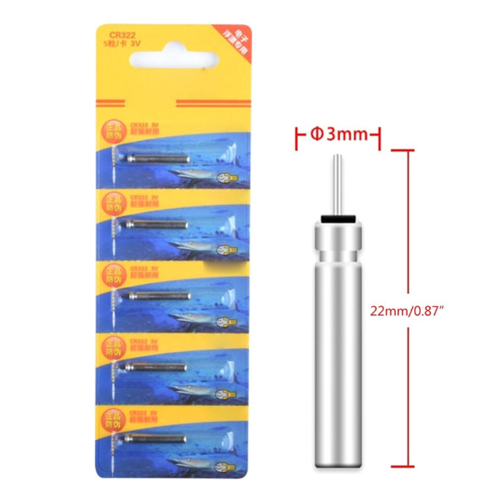 1 Set Long-lasting CR322 Battery Electronic Night Glowing Button Battery for Fishing Enthusiasts & Tackle Shop Owners