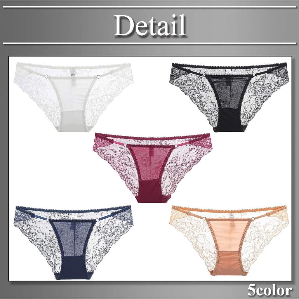 TVS05S138 [Buzz Selection] Underwear, Shorts, 5-piece Set, Lingerie, Lace, See-through, Sexy, Women's, (P Set)